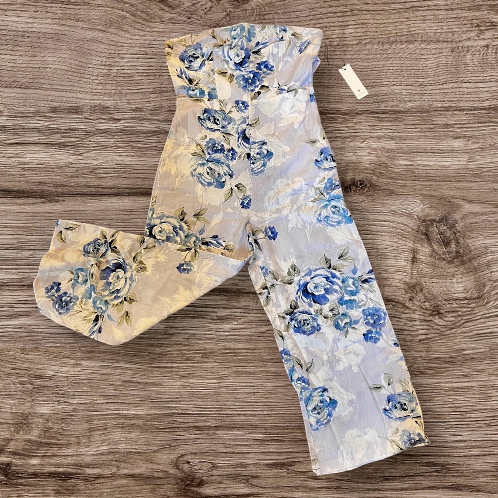 Willow Blue Floral Jumpsuit